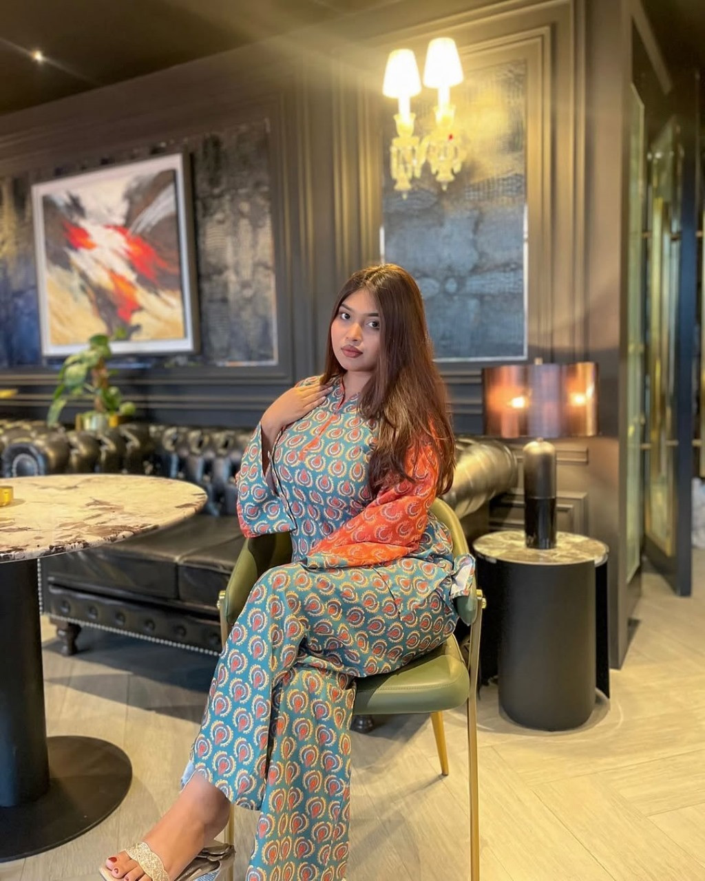 Chic and Sleek Majolica Print Co-Ord Set