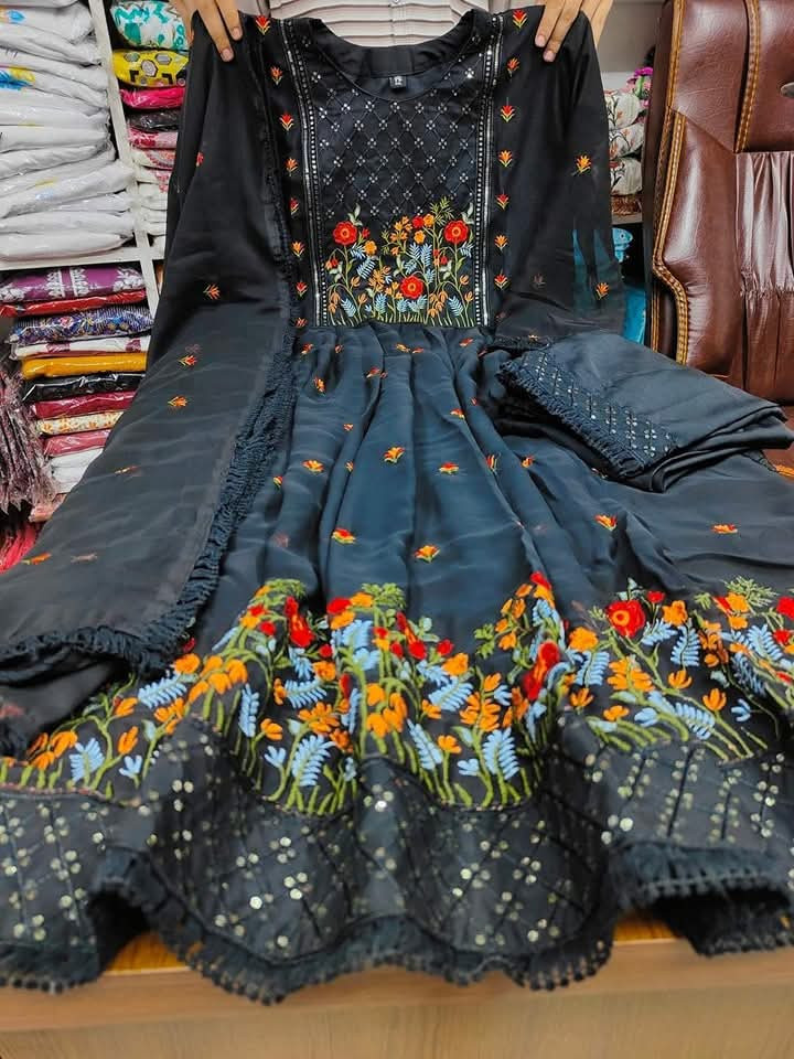 Unstitched indian cotton boutique catalogue three piece collection for women