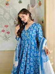 New Exclusive Swiss Cotton Gawon Three Piece With Salwar And Orna, Gown long kurti for Women, Girls